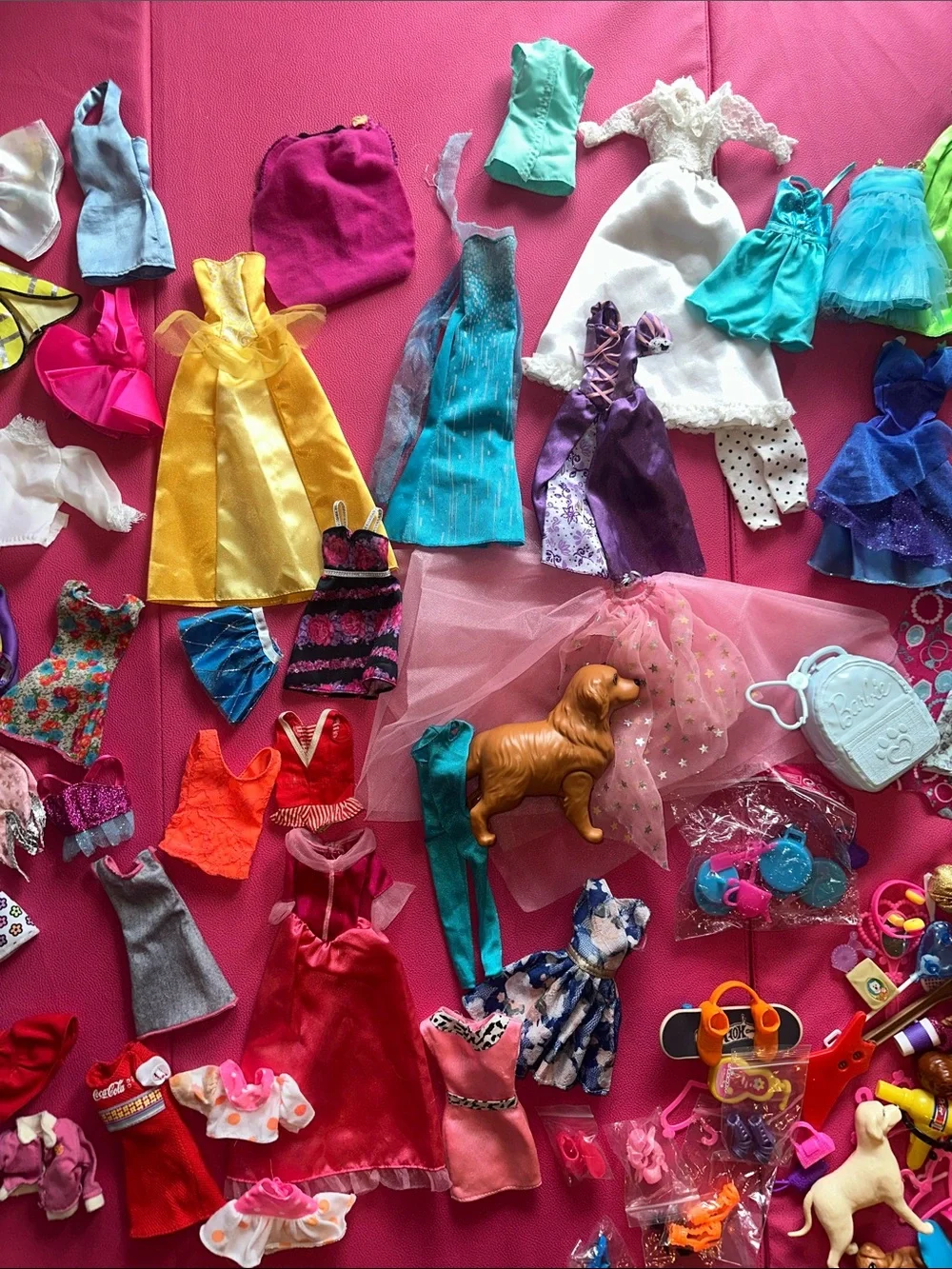 Large Lot of Mixed Barbie Doll Clothing & Accessories.